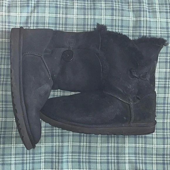 UGG Women's Dark Brown Shearling Boots - Picture 2 of 5
